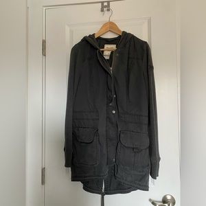 Grey Parker style lightweight jacket